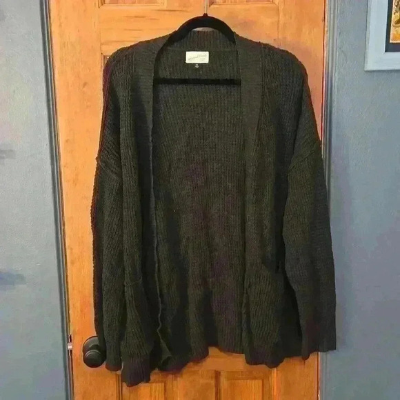 Charcoal Grey Knit Cardigan - Picture 2 of 6